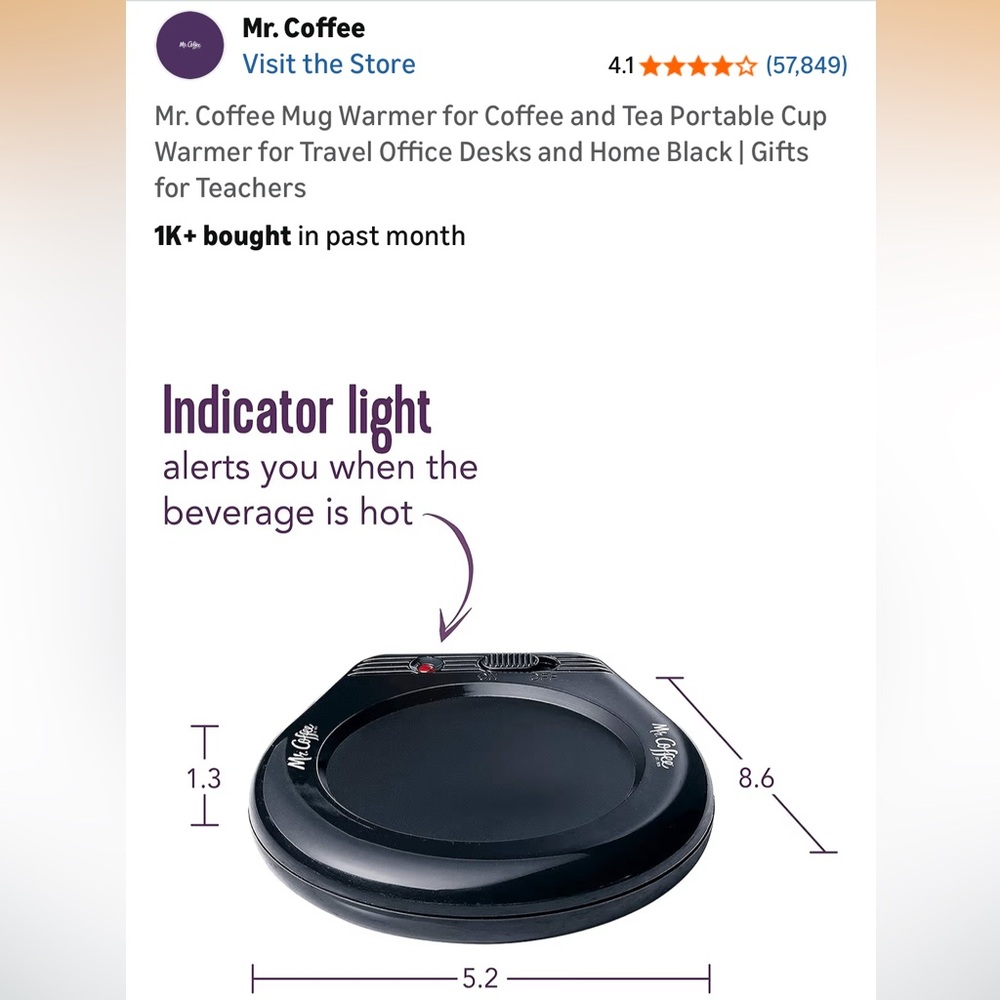NIB Mr. Coffee Mug Warmer - Picture 2 of 5